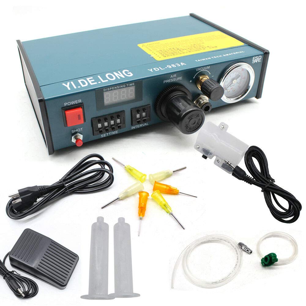YDL-983A - Dispensador de pegamento digital (220 V, para aparatos electrónicos, aspecto aeronáutico)