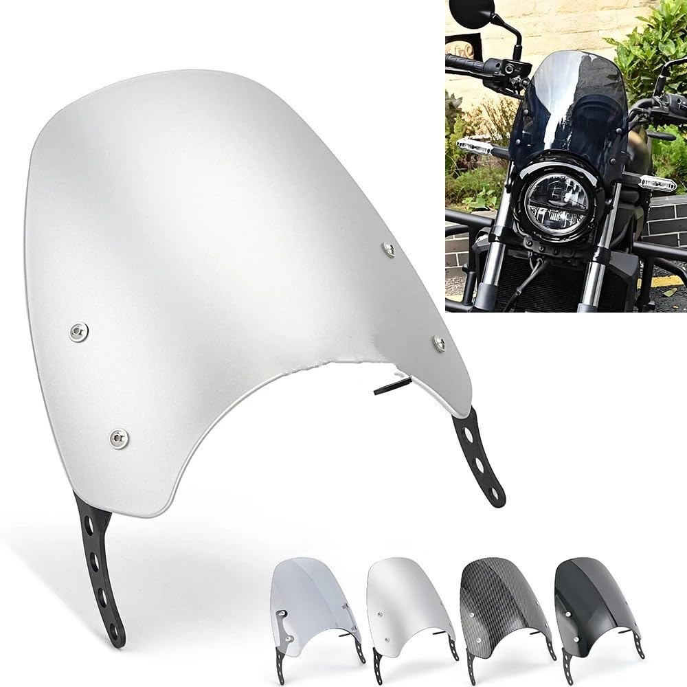 Dla Kawasaki Eliminator 500 2024-2025 Owiewki Motocyklowe Szyba Motocyklowa(Silver)