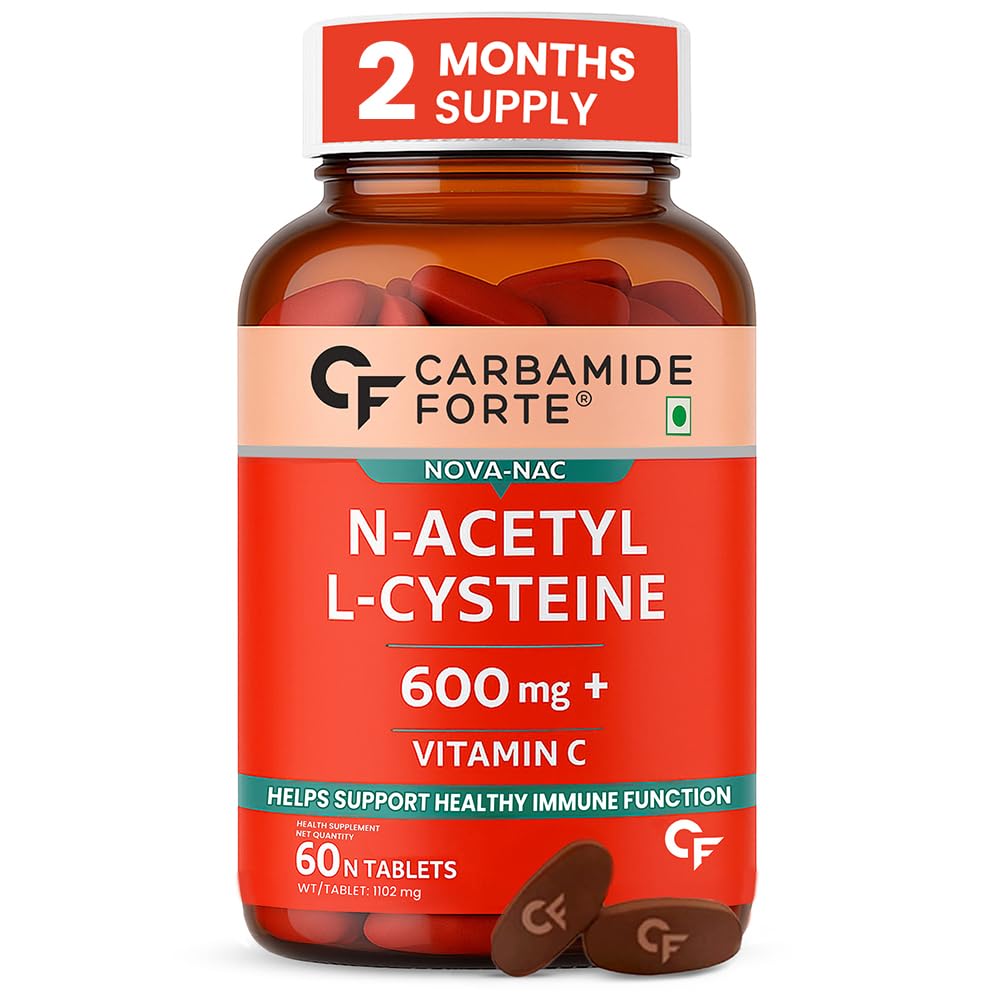 Carbamide ForteN-Acetyl, L-Cysteine 600mg (NAC) | N AcetylCysteine supplement - 60 capsules