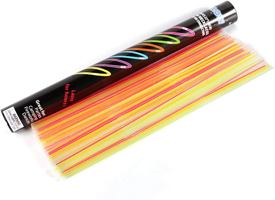 novelinks 22” Glow Sticks Necklaces 100 Pack Glow