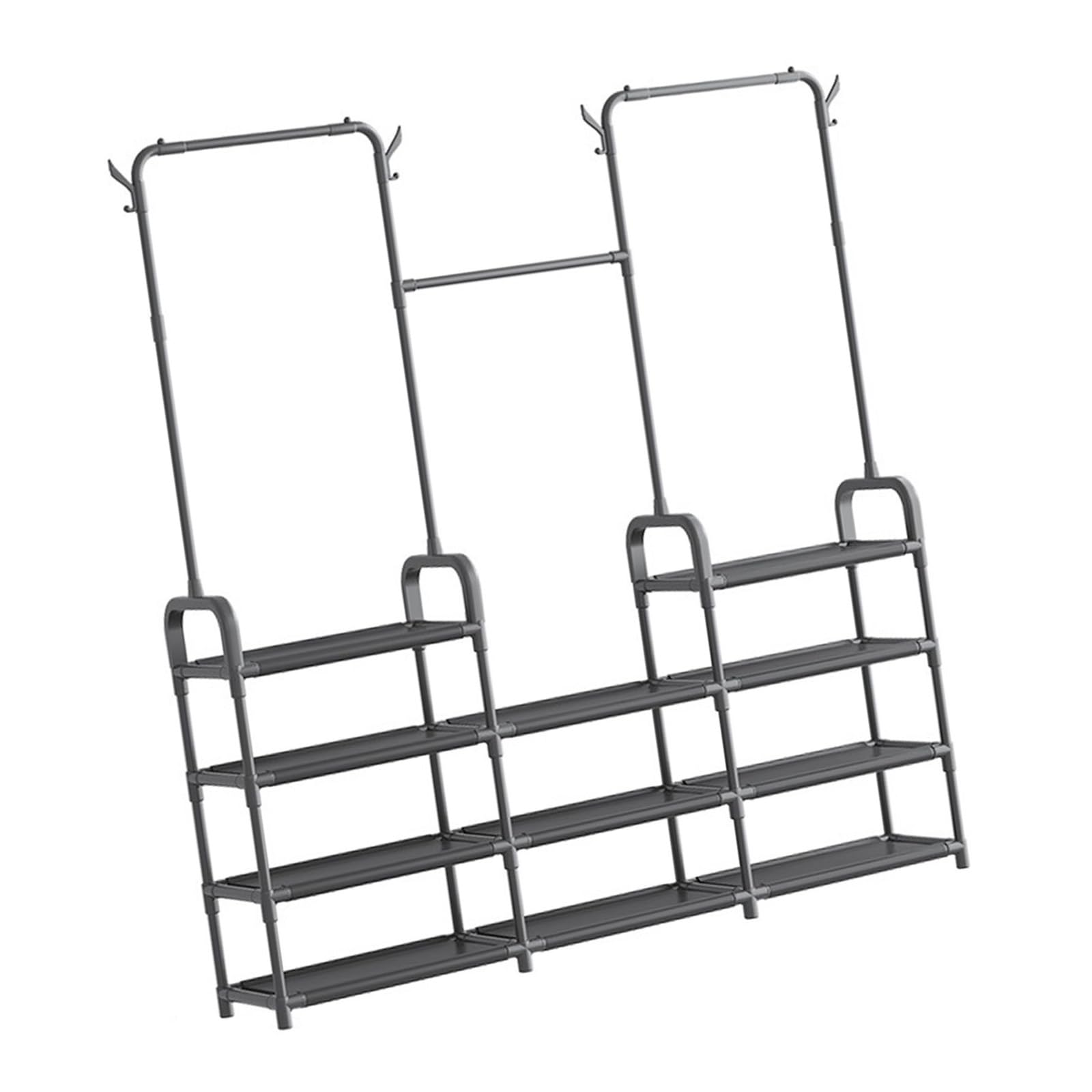 Nucelit Space Saving Multi Layer Garment Rack Mobile Clothing Display Rack Practical Clothes Holder for Household Organization Rolling Clothes Organizers