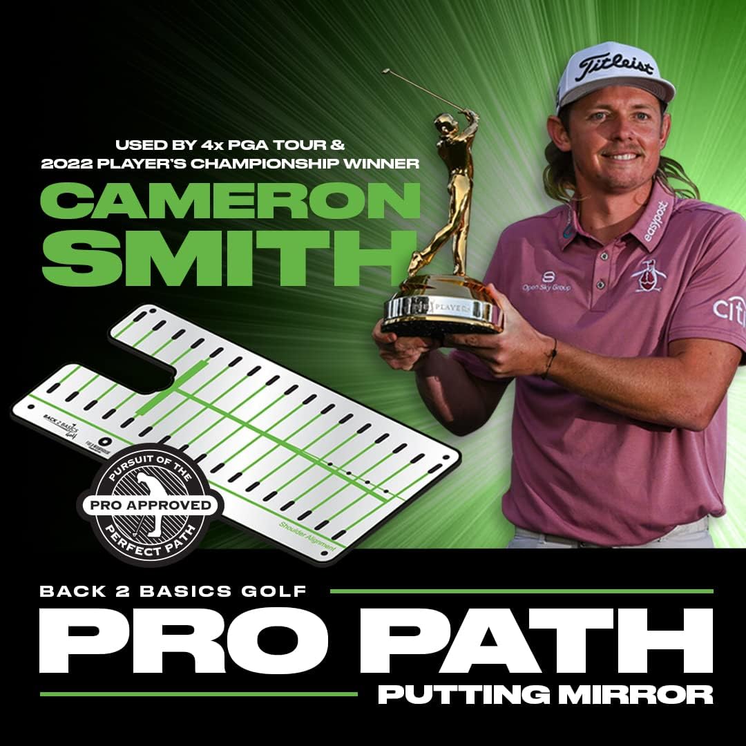 Unlock Your Potential: Back 2 Basics - Play-Off Putting Mat & Pro Path Mirror Bundle - Comprehensive Drill & Game Set for Authentic Putting Experience - Ultimate Indoor/Outdoor Practice Aid
