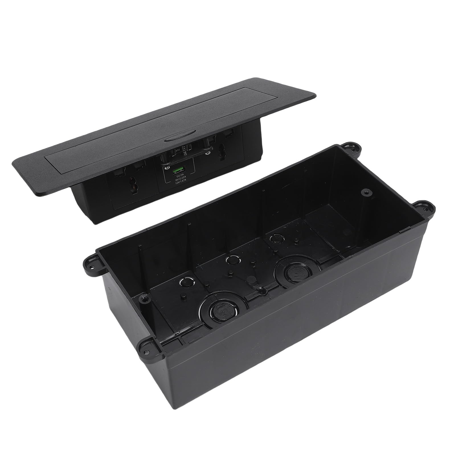 Dpofirs Pop -up Power Strip, 2 Gniazda AC Desktop Pop -Up Outlet 16a 4000W na Biuro