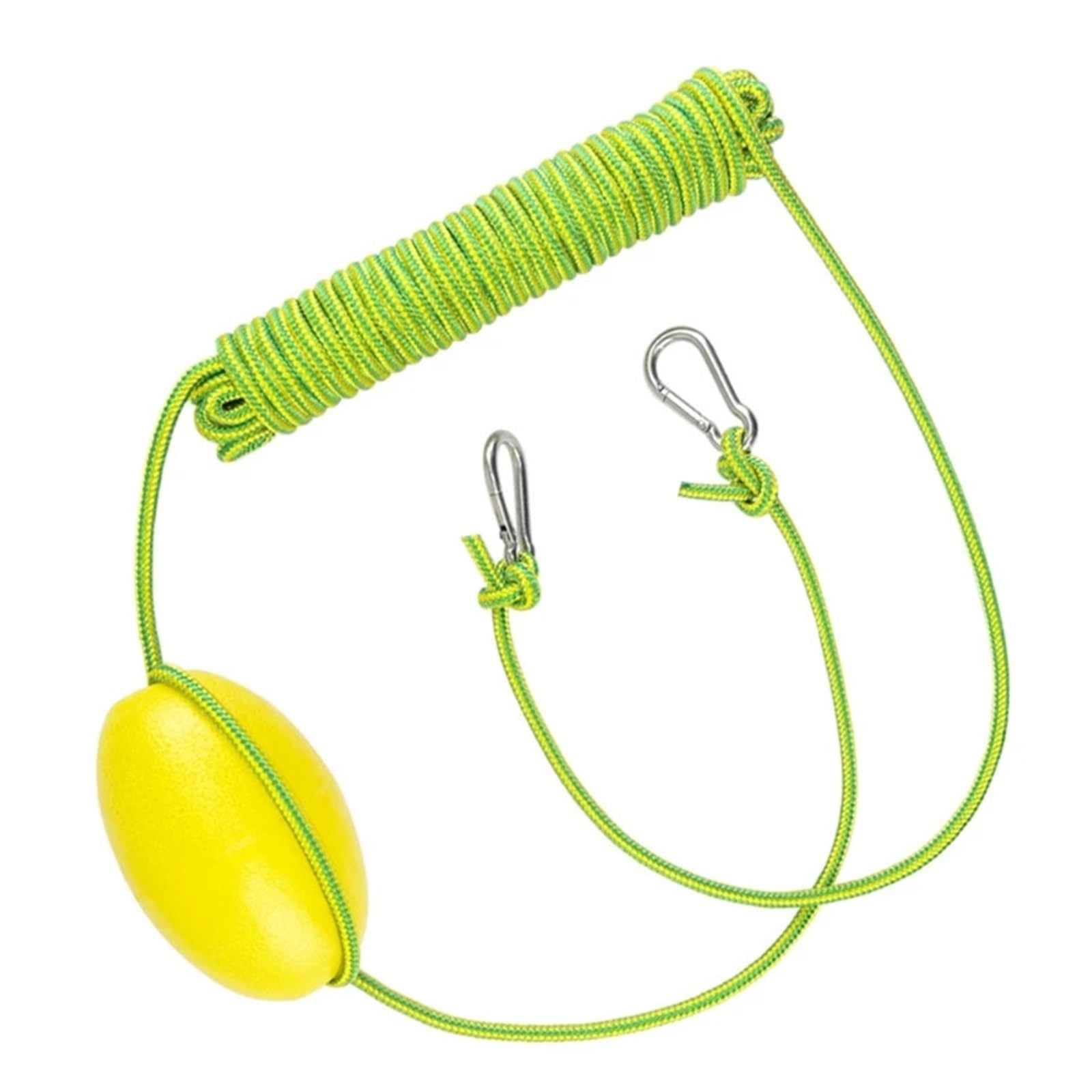 Soywim Yellow Green Rope Mooring Rope, 30Ft Marine Rope Drift Anchors Tow Throw Leash Floating Ing Boat Buoy Float Line(Yellow Green Rope)