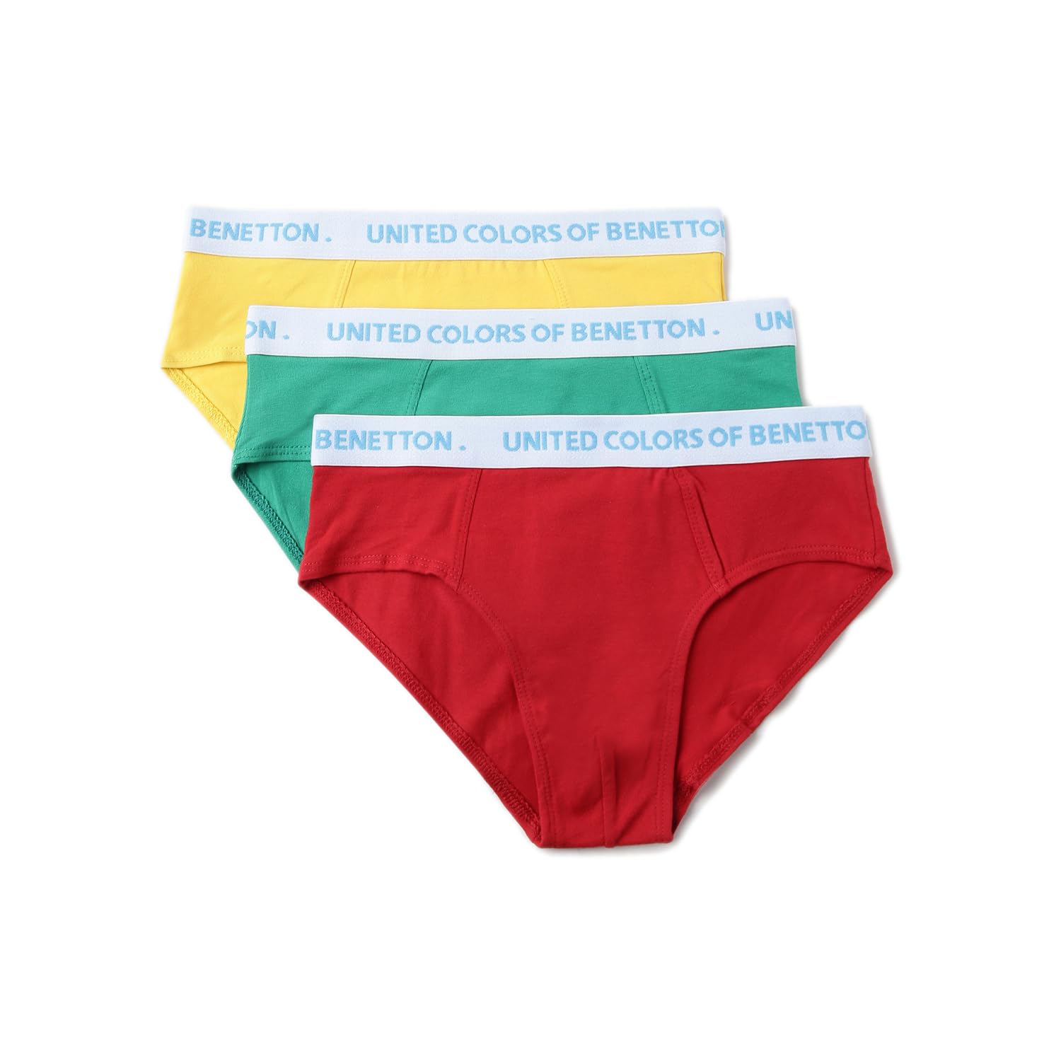 UNITED COLORS OF BENETTONPack of 3 Solid Colour Low Rise Briefs