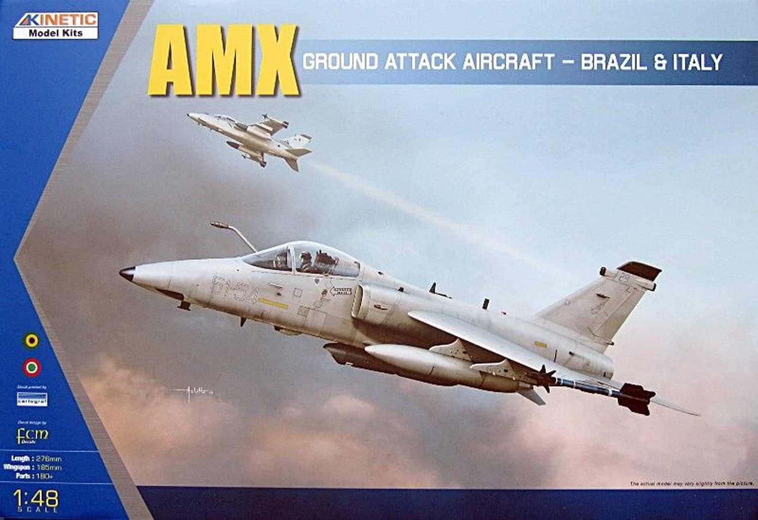 Kinetic K48026 AMX Single Seat Fighter Model Kit - Grey