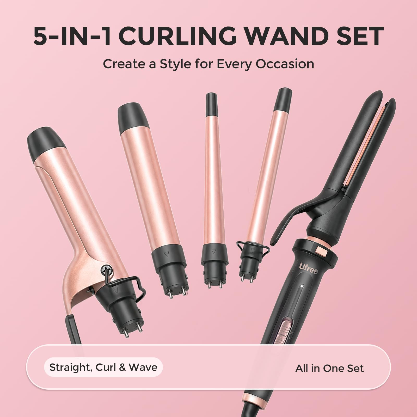 Ufree 5-in-1 Curling & Straightening Set -9