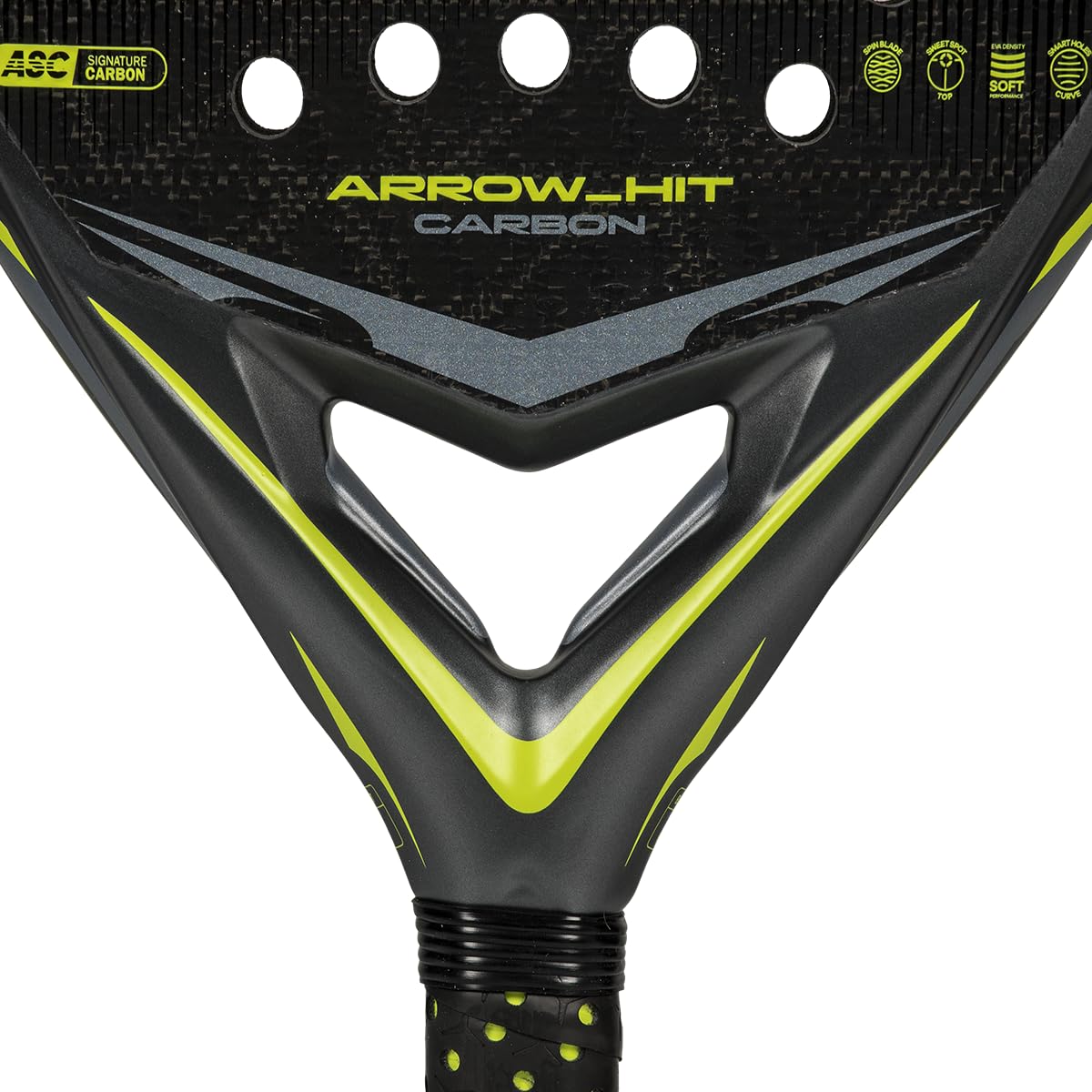 adidas Arrow Hit Carbon - Racchetta da paddle unisex, 368 g, colore: Nero