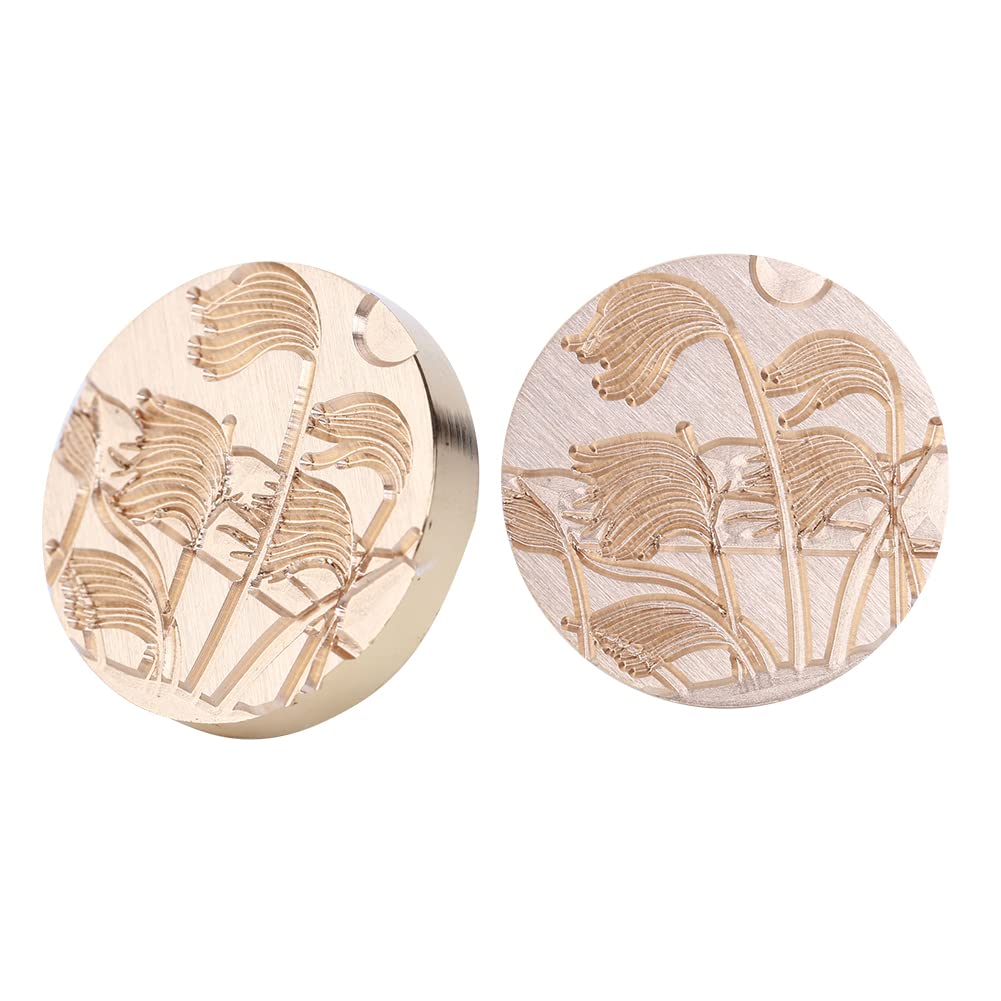 PATIKIL 30mm Blank Wax Seal Stempel, 3 Pack Ronde Zegellak Stempel