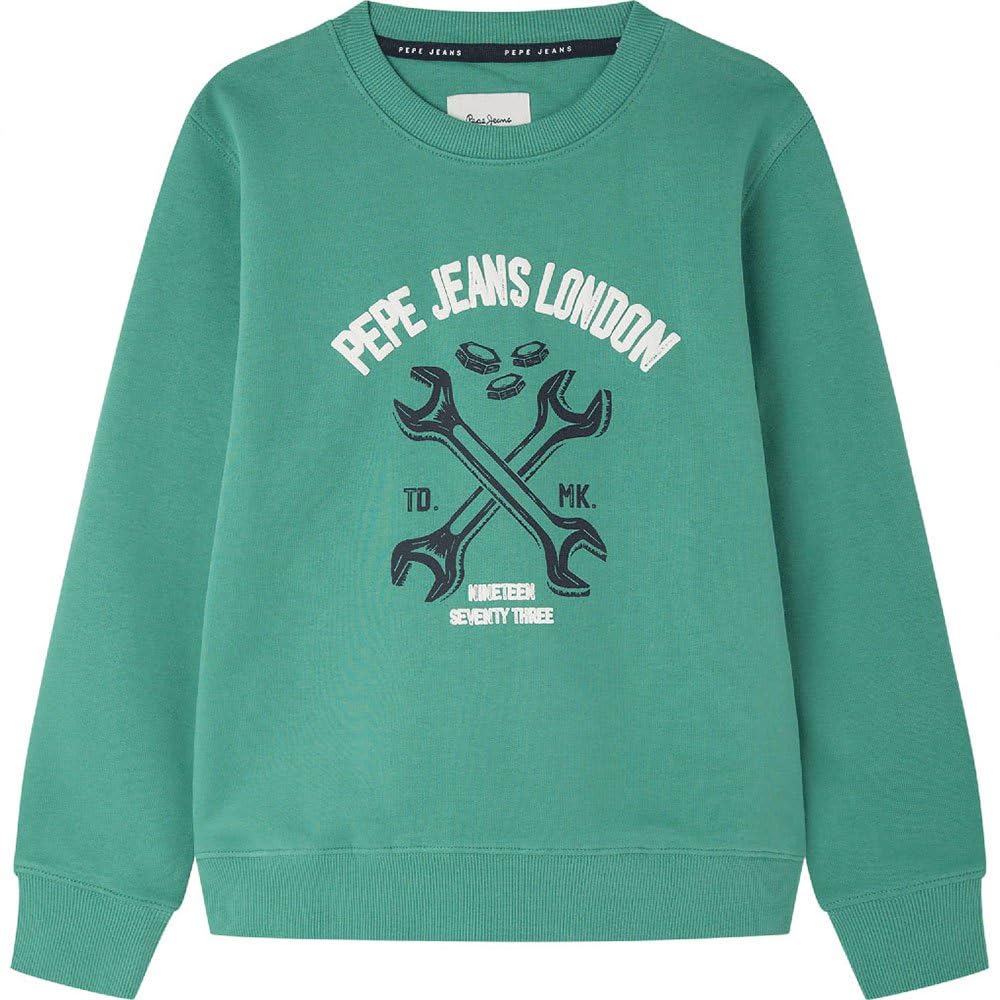 Pepe Jeans Boy's Bedford Sweatshirt, Green (Jungle Green), 10 Years