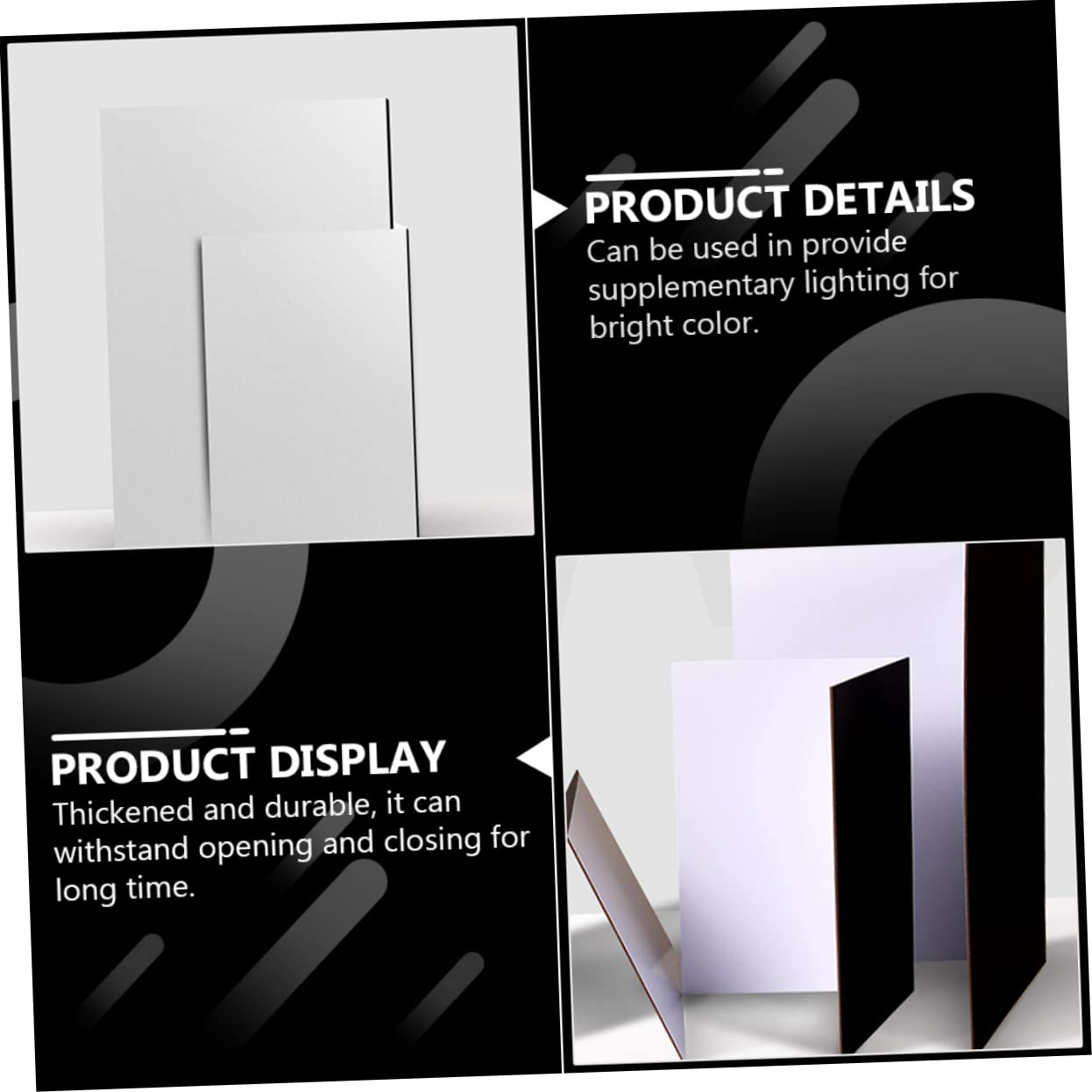 BRIGHTFUFU Photography Backdrop Board Standalone Reflective Cardboard Easy Folding for Photo Shooting