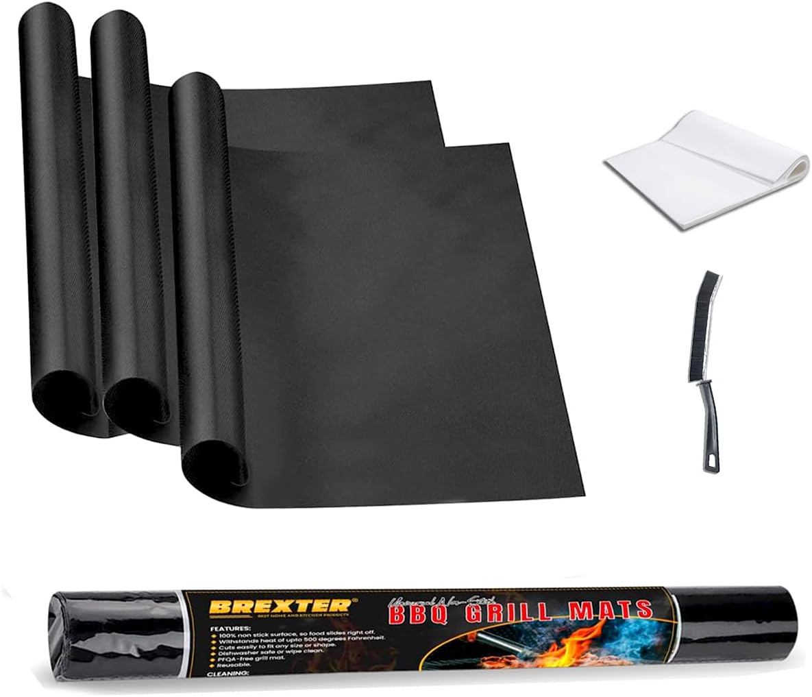 MultiWare 3 x Teflon Non Stick Oven Liner Heavy Duty BBQ Grill Mat For