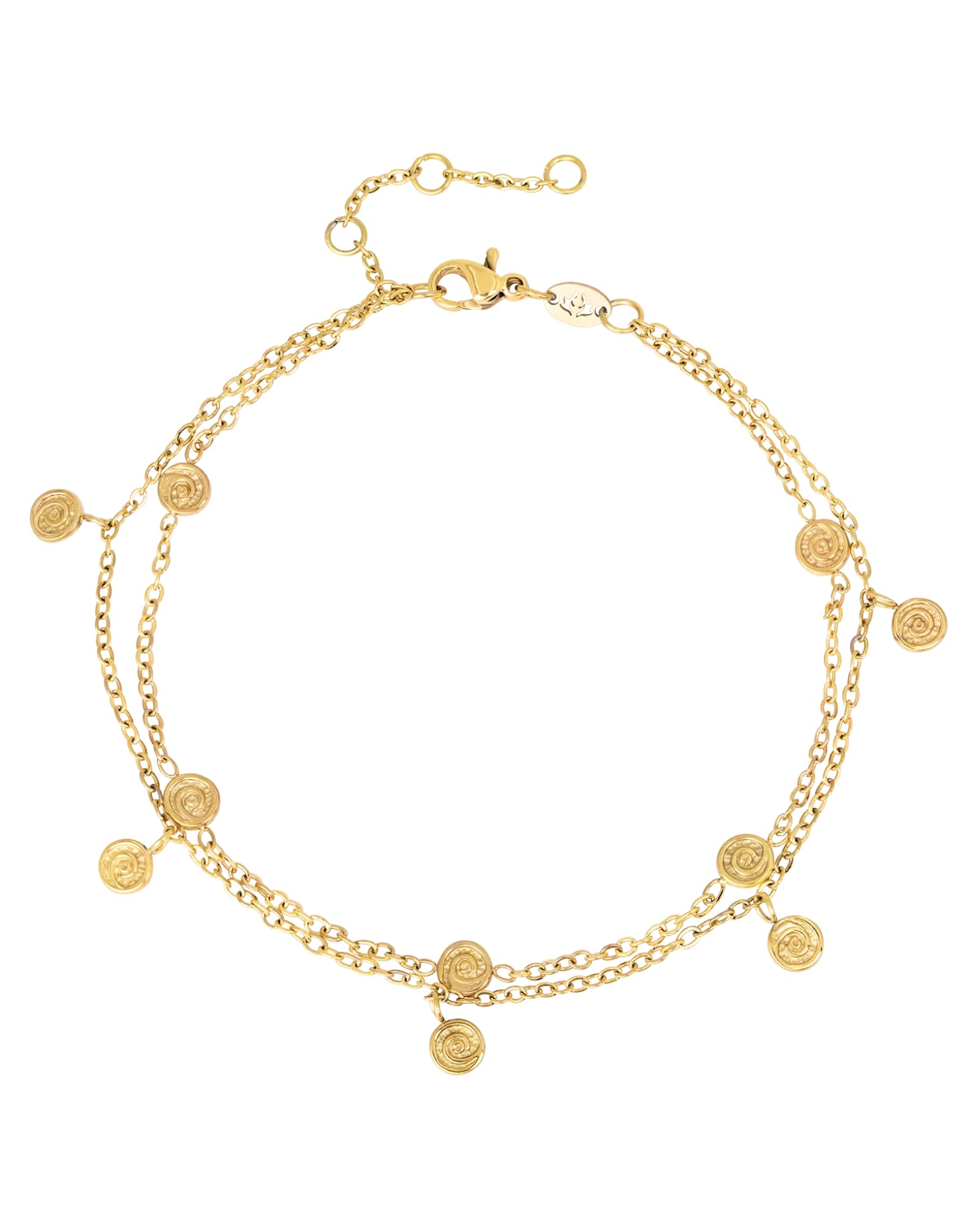 Luamaya mehrreihiges wasserfestes Armband mit Swirl-Anhänger für Damen