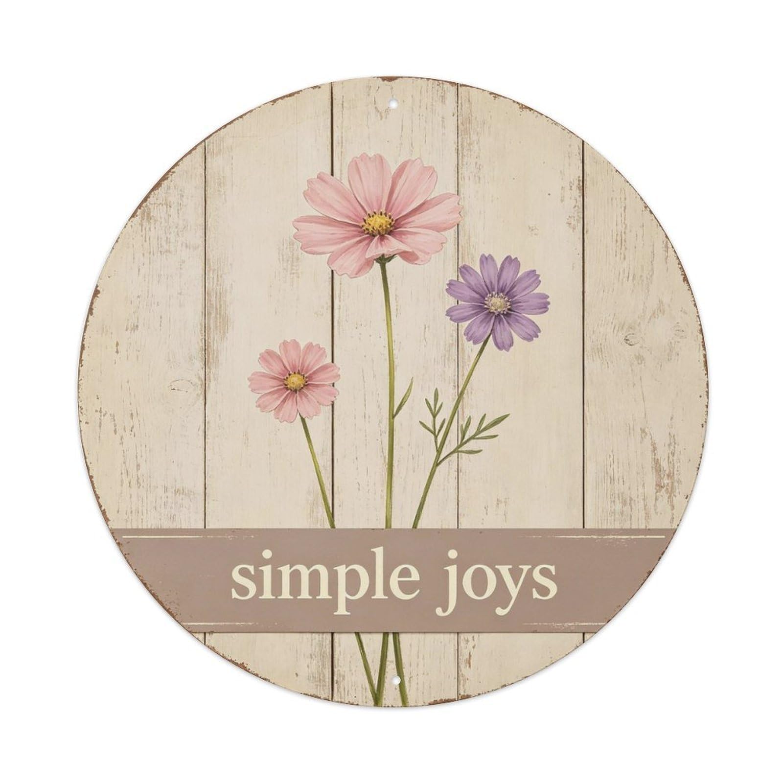 Simple Joys Metal Tin Sign Plaque