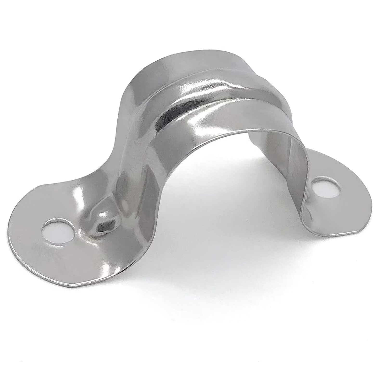 1/4inch Rigid Support Pipe Strap,2 Hole U-Tube Strap Clamp,Stainless Steel Strap U Bracket, Connecting Ring Hose Clamp-Bracket,Widened-LightDuty Pipe