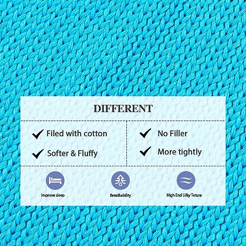 L'AGRATY Knitted Weighted Blanket - 60"x80" 15lbs Cooling Chunky Knit Heavy Blanket for Adults Braided Crochet Throw Thick Cable Yarn Knit Decorative No Beads Evenly Weighted Machine Washable