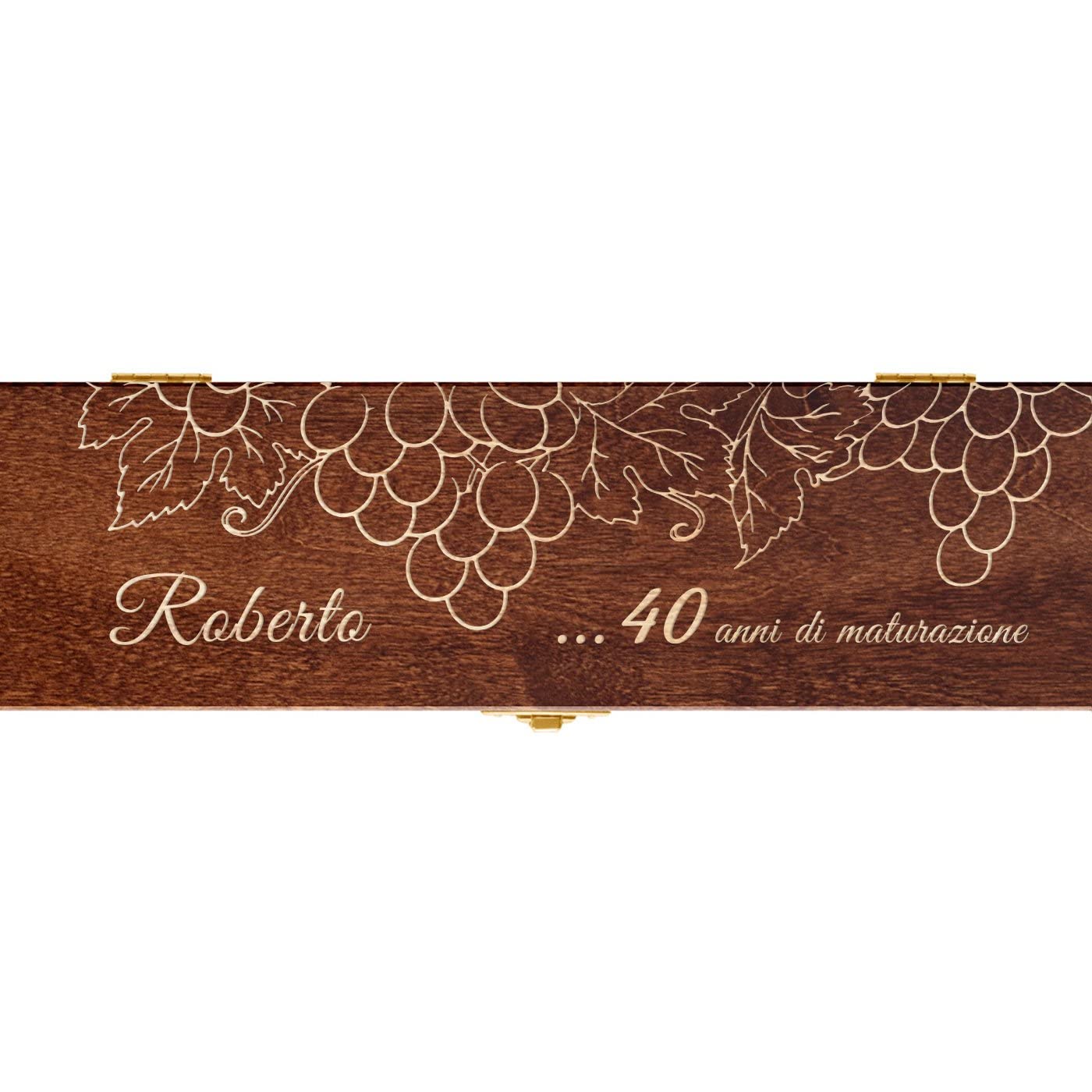 Scatola Legno Per Vino - Portabottiglie Elegante Per 3 Bottiglie Da 0,7l | Legno Di Pino | Coperchio Con Serratura | Idea Regalo - Foto 3