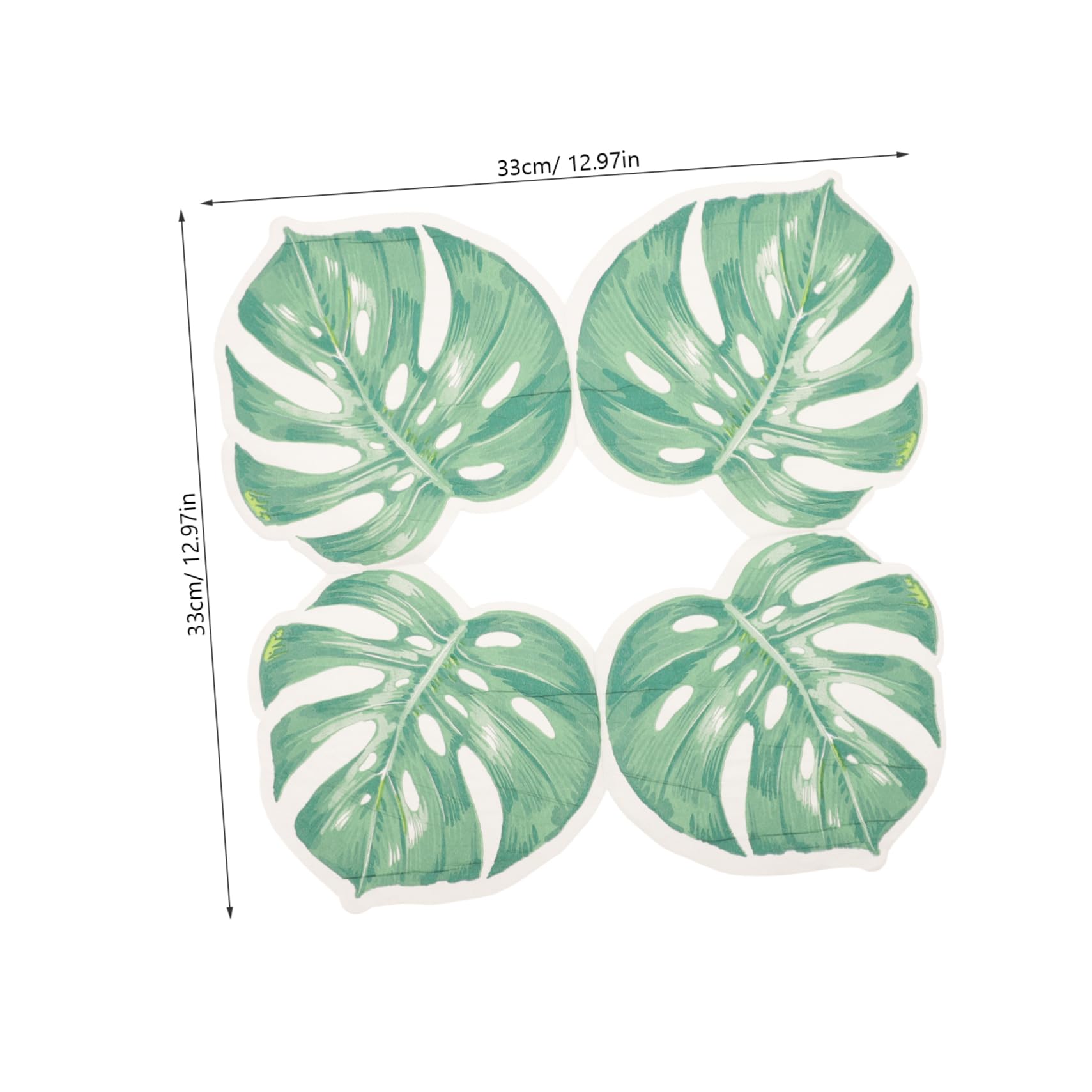 Ipetboom 4 Stück Palmblatt Servietten Papier Pack Servietten für Hochzeiten Partys und Events und Langlebig Staubfreies Design für Festliche Anlässe und Täglichen Gebrauch