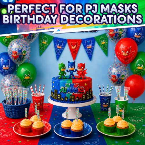 Image of PJ Masks Lollipops Swirl 20Pk - Pj Masks Birthday Party Supplies For PJ Mask Candy Bag, PJ Mask Party Favors & PJ Mask Pinata