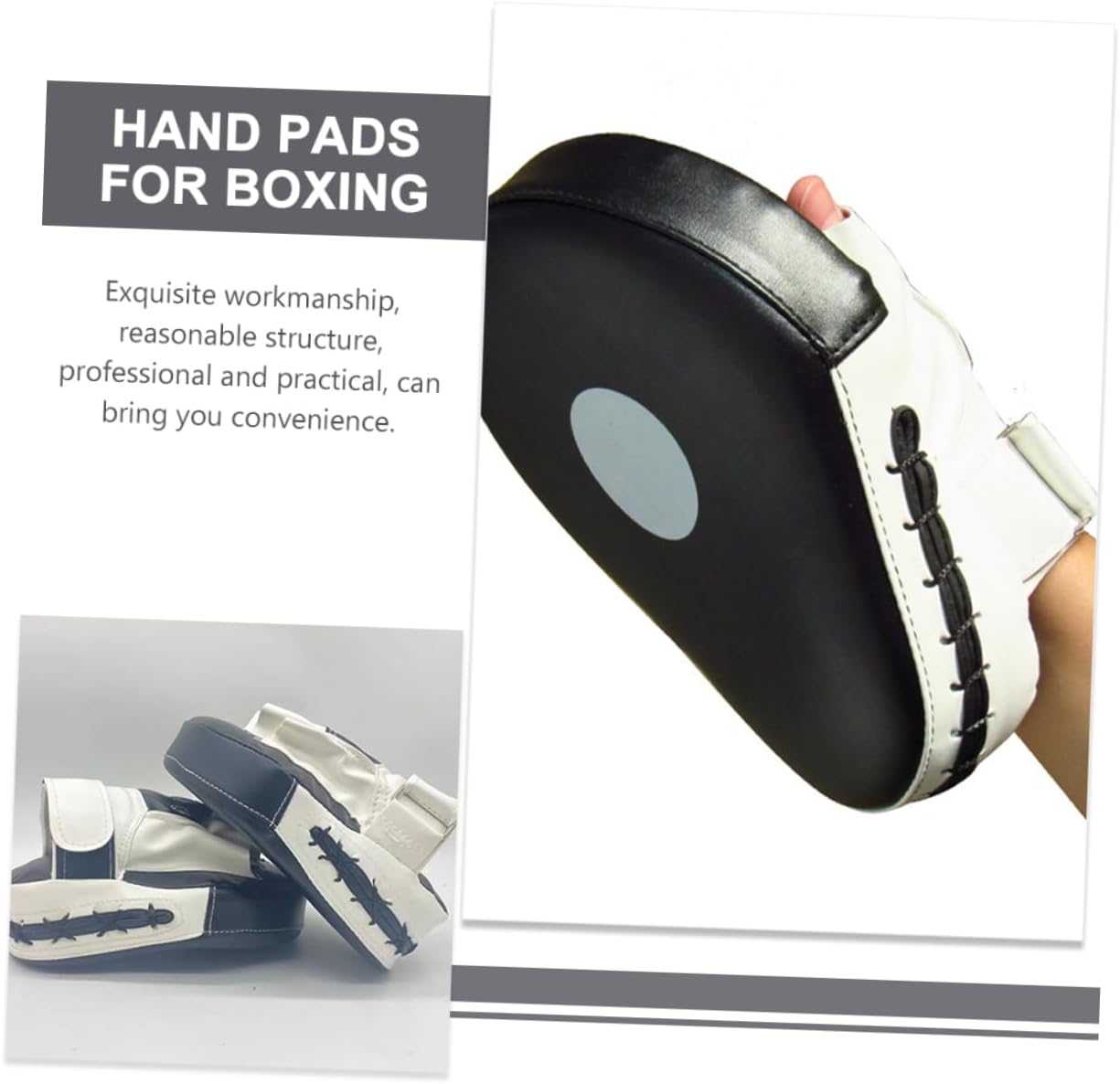 VICASKY Boxing Focus Mitts Training Pads for Kickboxing and Taekwondo Sturdy PU Leather Adjustable Hand Grip 2-Piece Set for Men Women and Boys and Girls for Sparring and Practice