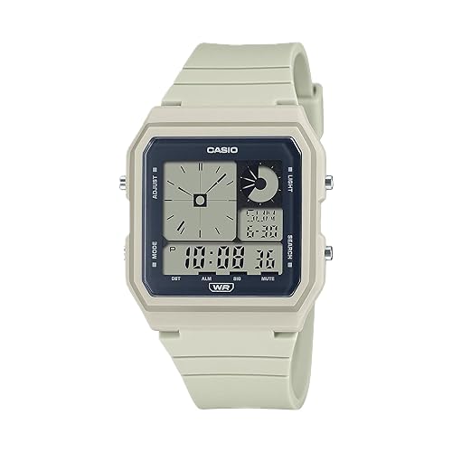 Casio POP Bio-Based Renewable Band LED Backlight Daily Alarm Digital Watch - LF-20W-8ACF - White