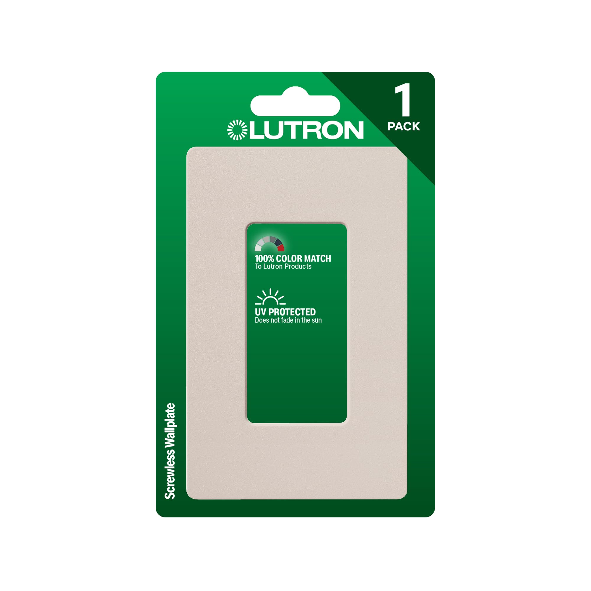 Lutron Claro 1 Gang Decorator/Rocker Wallplate, Satin, Taupe (1-Pack) | SC-1-TP