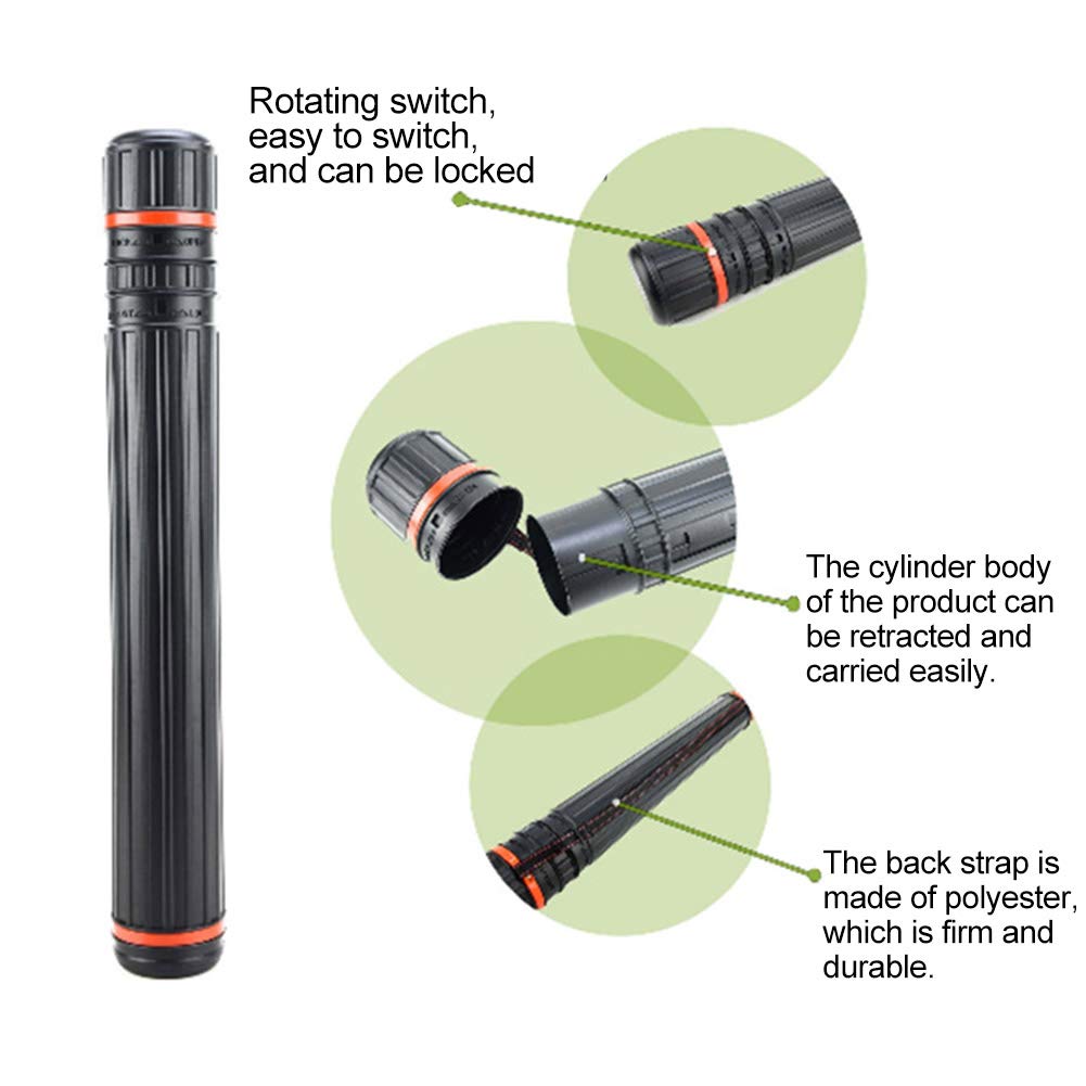 VGEBY Faretra Telescopica per Frecce, Custodia Estensibile per Tiro con L' con Tracolla Regolabile, per Tiro All'aperto, Caccia, Pesca, Ragazzi e Adulti.