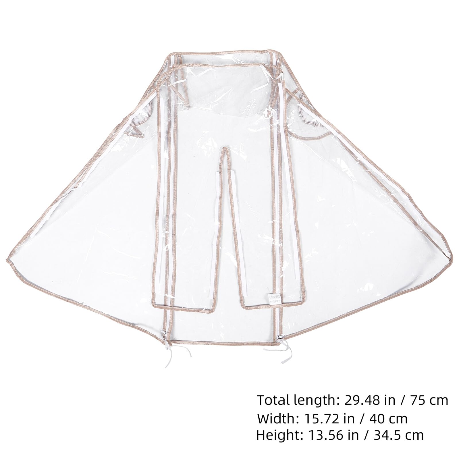 Cubierta para Carrito de Niña EVA Resistente al Viento y Lluvia Funda Transparente Protectora para Cochecitos de Paseo Protección Térmica para Invierno y Viaje