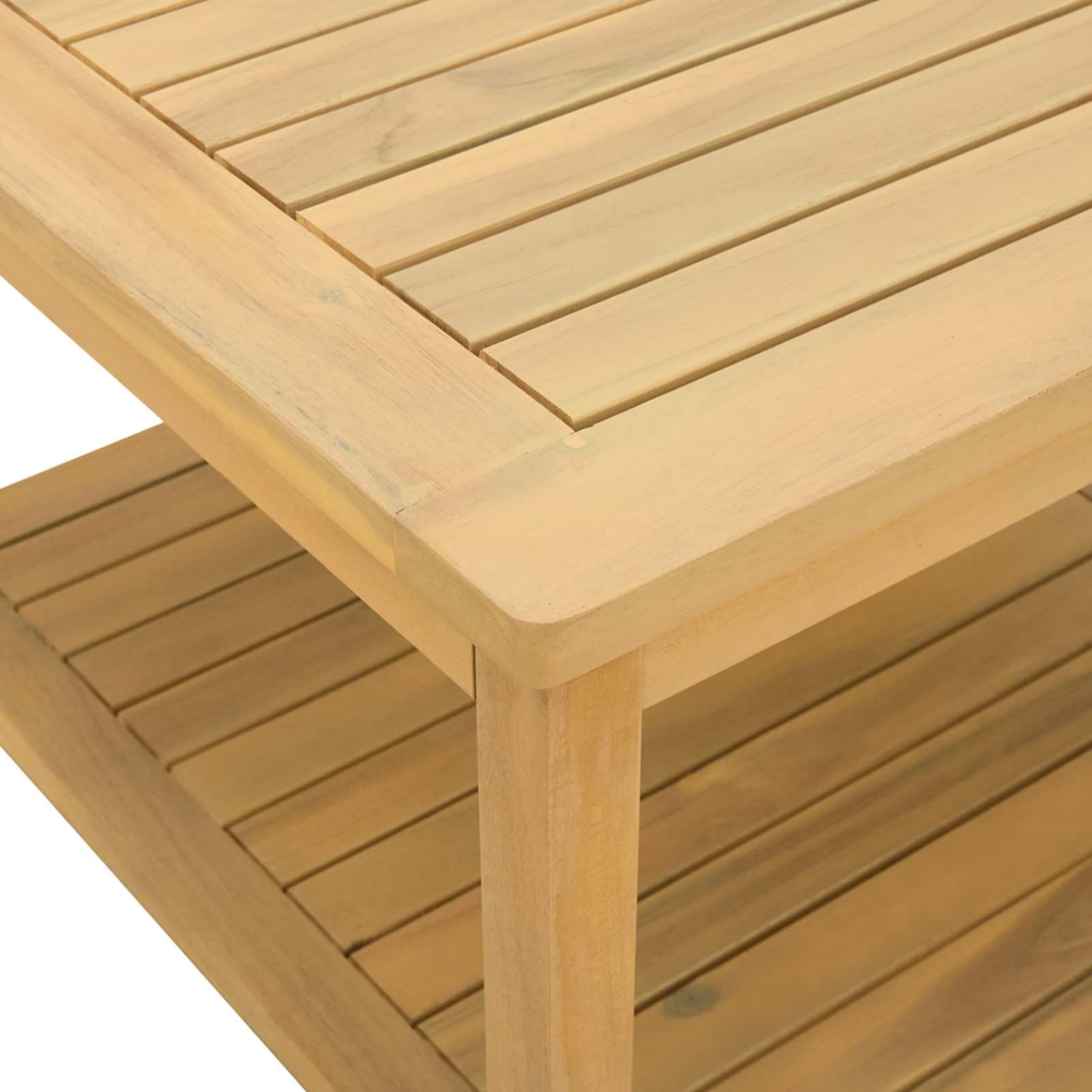 vidaXL Stolik boczny Olej Naturalny 50 x 35 x 45 cm Lite Drewno Akacji