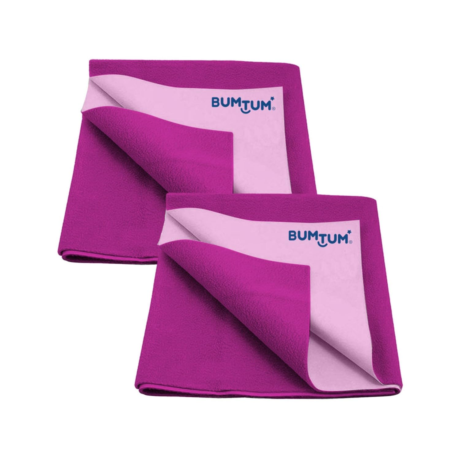 Bumtum Dry Sheet Instadry Extra Leakproof Quick Baby Bed Protector | Medium Size 100 * 70cm | Pack of 1 | Grape, Polycot