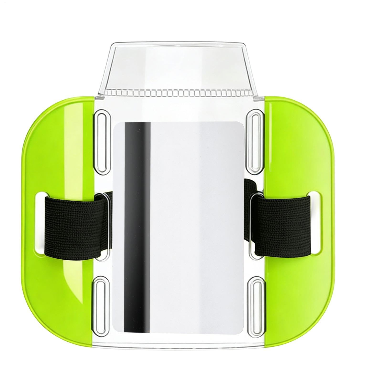 Armband Zur Aufbewahrung Von Ausweisen Transparente Aufbewahrungshülle | Ticket Armband Mit Verstellbarem Elastikband Und Schnalle Für Frauen Männer Skifahren Bergsteigen Fluoreszierendes Gelb