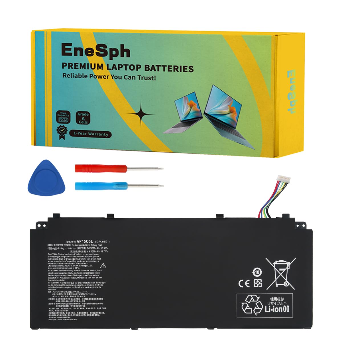 AP15O5L Laptop-Batteria per Acer Chromebook R13 CB5-312T Aspire S13 S5-371