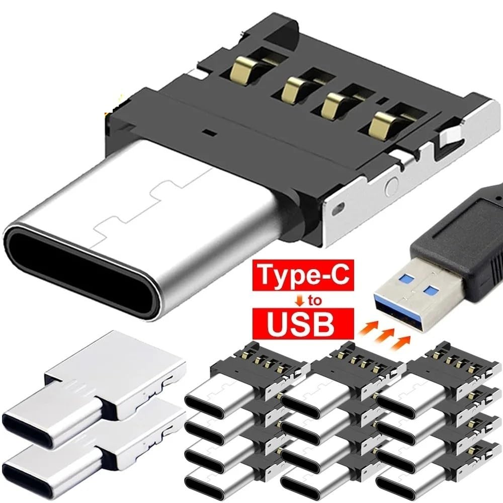 USB C to USB Adapter, Type C OTG Cable for Phone PC(10Pcs)