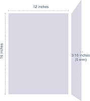 Vista 15 de Tablero de espuma de 24 x 24 x 3/16 pulgadas, paquete de 12 unidades, tablero de póster blanco, sin ácidos, doble cara, rígido, tablero de espuma