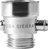 Vista 9 de High Sierra® - Válvula de pausa y control de presión del cabezal de ducha - Metal sólido - Válvula de botón que controla fácilmente el flujo de agua