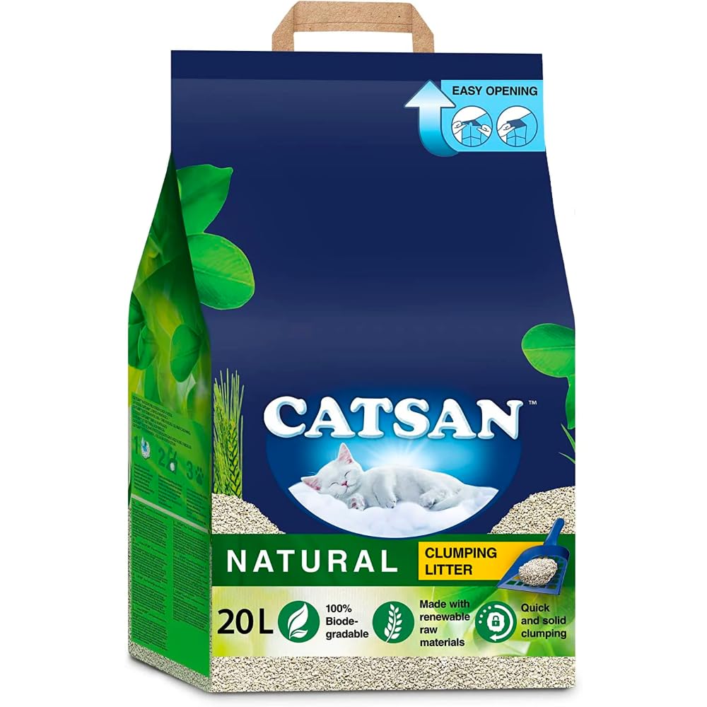 Catsan Natural - Arena para Gatos Biodegradable. Neutralización eficaz del Olor y la Humedad