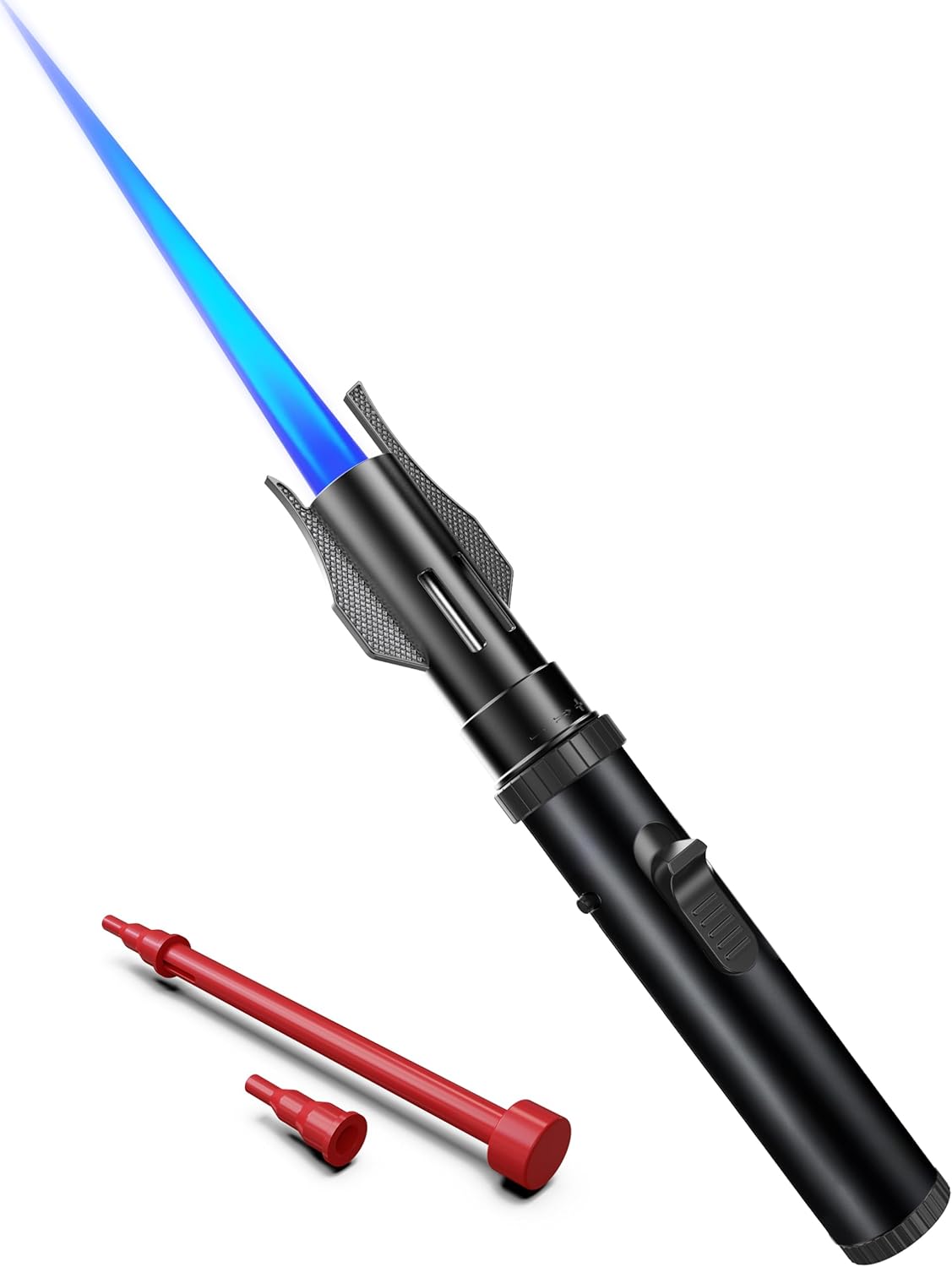 Bright Fire Torch Lighter Butane Refillable, Long Jet Flame Butane Lighter with Long Handle, Adjustable Windproof Lighters for Cooking Fireplace Camping BBQ Lighters Gift for Man (Without Fuel) Black Bright Fire Torch Lighter Butane Refillable, Long Jet Flame Butane Lighter with Long Handle, Adjustable Windproof Lighters for Cooking Fireplace Camping BBQ Lighters Gift for Man (Without Fuel) Black