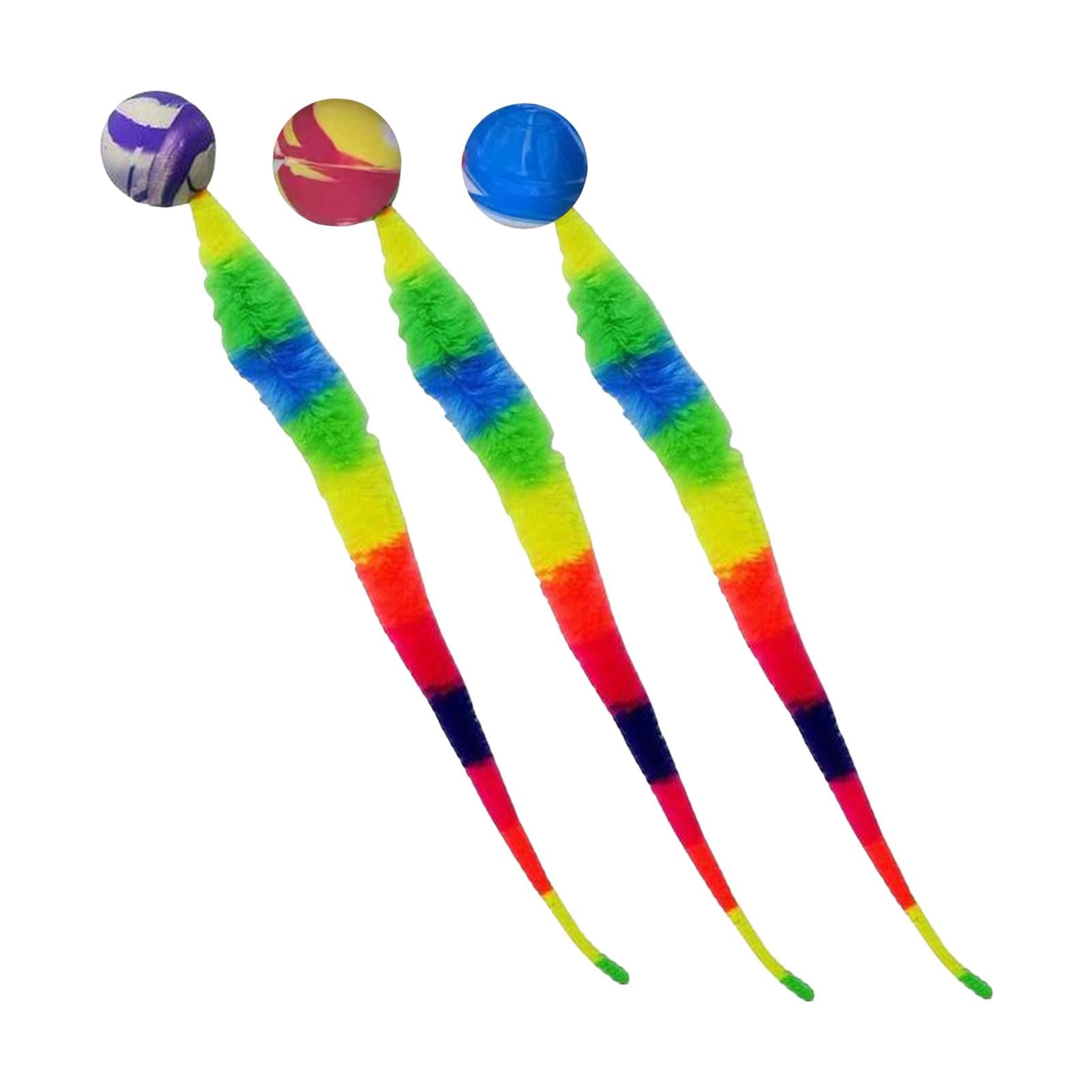 3 Palline Rimbalzanti Con Piume Per Gatti - Giocattoli Interattivi Per Giochi Interni Ed Esterni - Foto 10