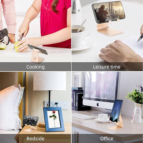 Miniatura 8 de Urmust Soporte ajustable para teléfono celular para base de escritorio, soporte compatible con iPhone 15 14 13 12 11 Pro Max Xs XR 8 X 7 6 6S Plus