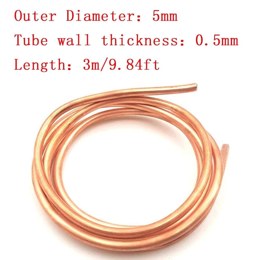 Amazon.co.jp: 冷凍管、ソフトコイル銅管空調銅管、長さ3m、管壁