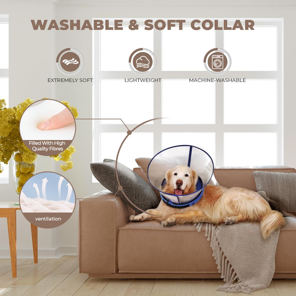 Soft Cone for After Surgery 2 IN 1 Dog Recovery Collar with Detachable Shield to Stop Licking - Image 4