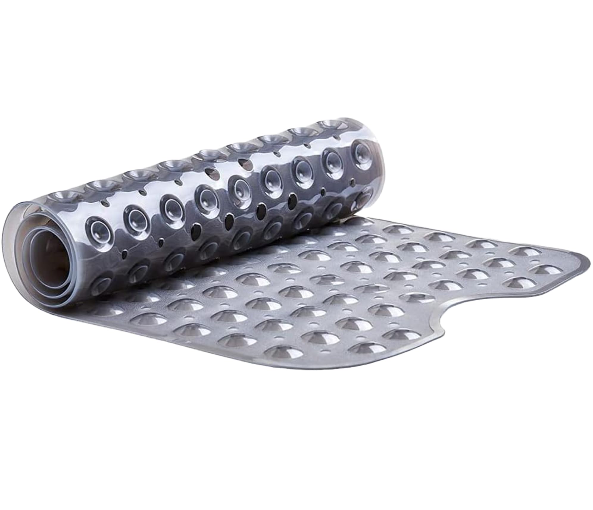 Senshuomy Bath Mat with 200 Suction Cups, Non-slip, Anti-Mould Shower Mat for Bathroom Tubs, Bpa and Latex-Free, Machine Washable, 100 X 40 cm (Grey/Stay A)
