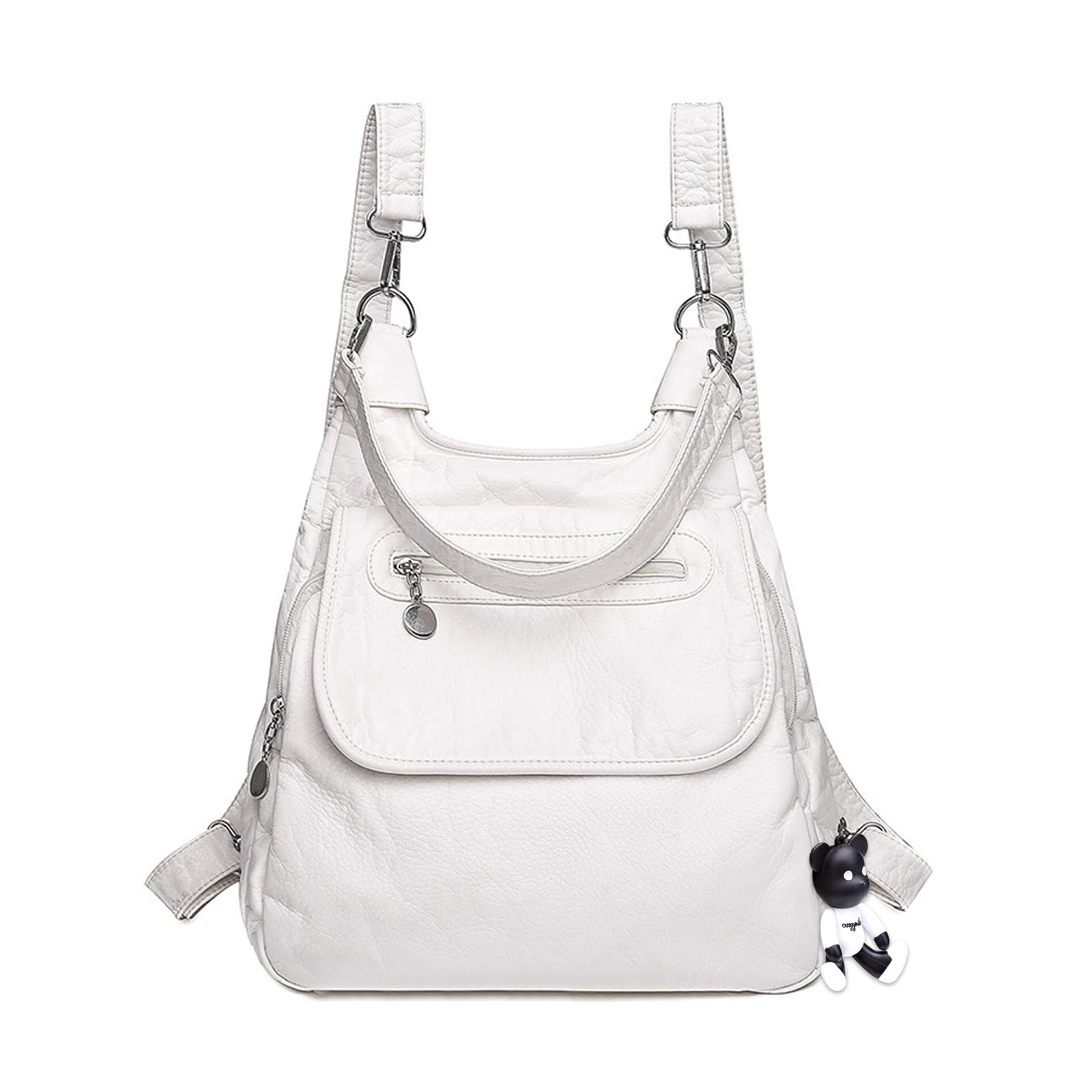 BUKESIYI Mujer Bolsos Mochila Niña Vestir Antirobo Pequeña Casual Bandolera Portatil PU Cuero Piel ES78158