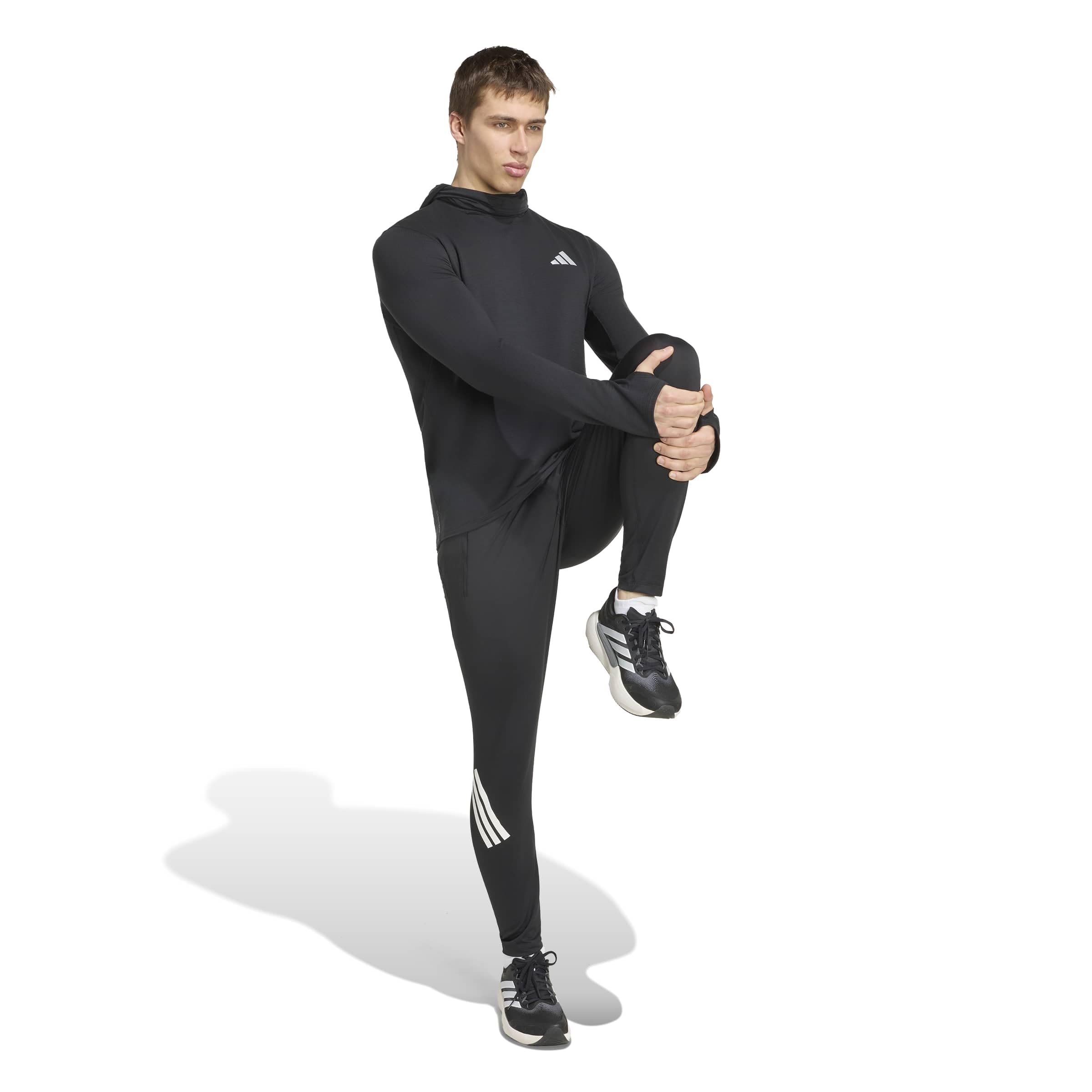 adidas Mezczyzni Adi365 Running Essentials Winterized Long Sleeve Sweatshirt, black, L