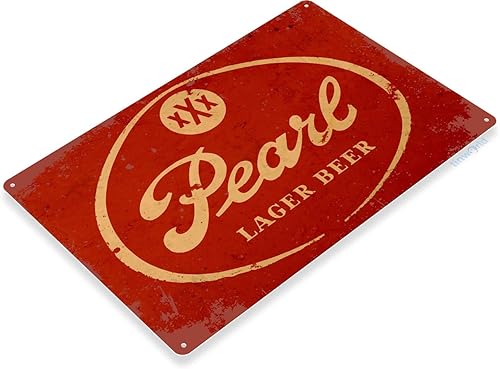 Miniatura 2 de Tinworld Letrero de lata letrero de cerveza de perla, rústico, retro, bar, bar, cervecería, cabaña, cueva, c670