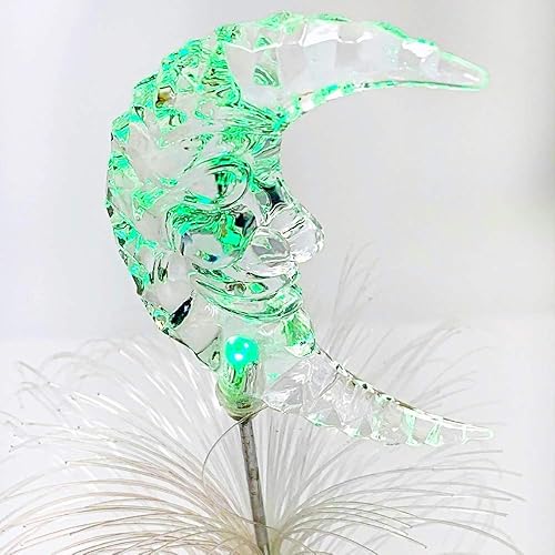 Miniatura 6 de BANBERRY DESIGNS Lámpara de luna – Luces que cambian de color – Lámpara LED de fibra óptica – Funciona con pilas – 12 pulgadas de alto