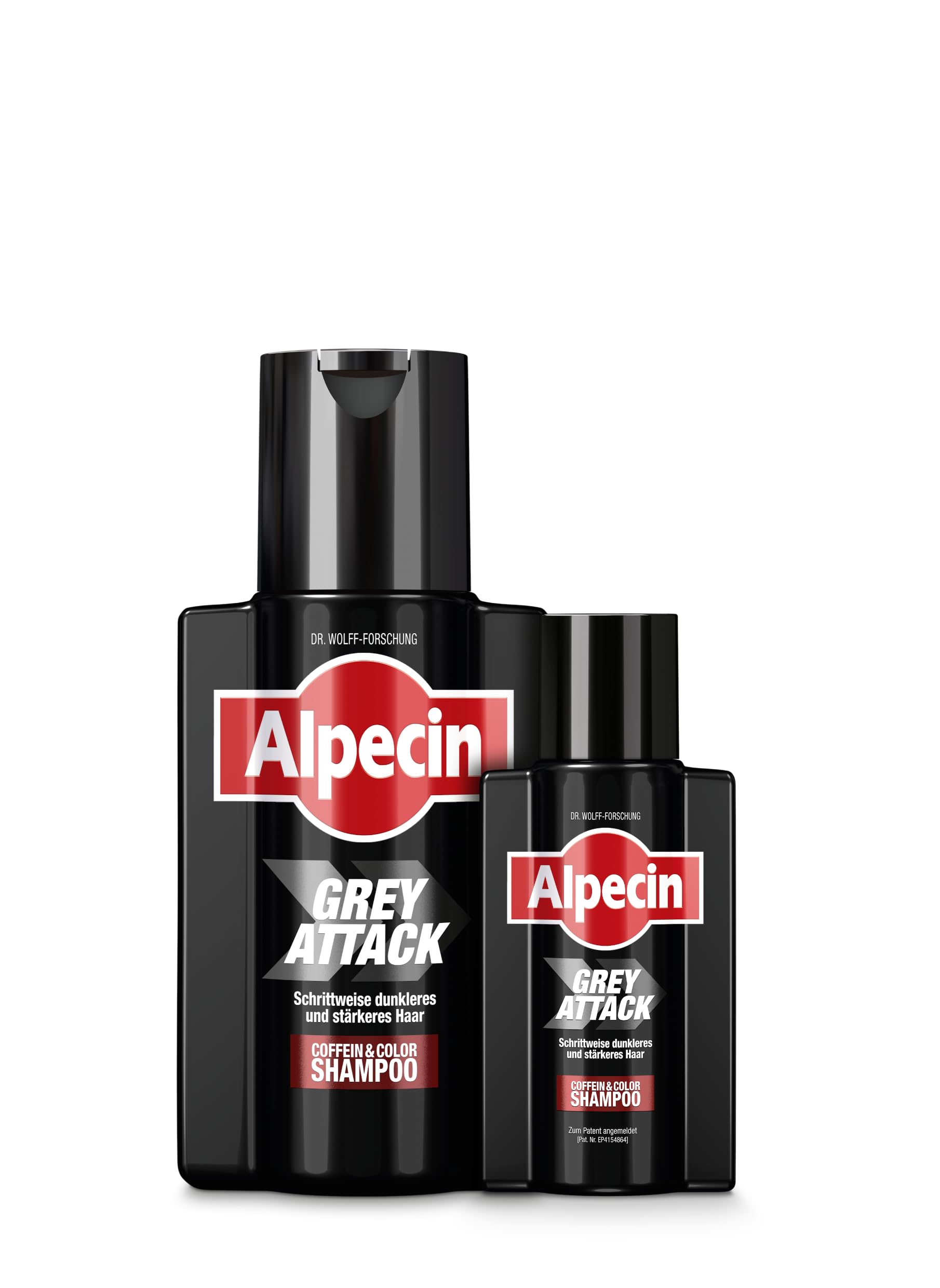 AlpecinGrey Attack Caffeine & Colour Shampoo - 200 ml + 75 ml - Against Grey Hair | Natural Colour Result from 2-4 Weeks | Hereditary Hair Loss is Prevented
