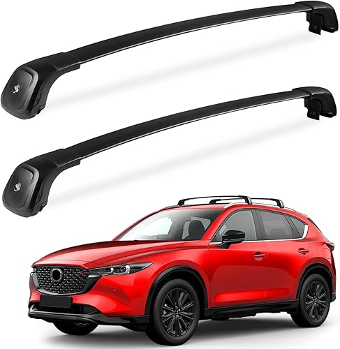 FengYu Barras transversales de techo resistentes con cerradura de 260 libras compatibles con Mazda cx5 cx-5 2017 2018 2019 2020 2021 2022 2023 2024,