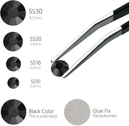 Miniatura 6 de 2880 unidades de diamantes de imitación SS10 de 0.110 in con parte trasera plana para uñas, redondas, K9, gemas de vidrio, piedras diamantes,