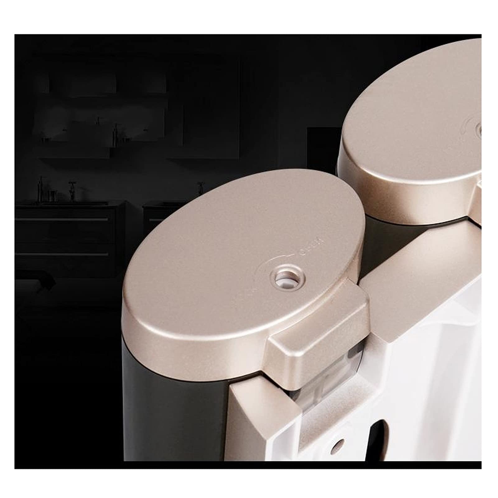 dispenser sapone/Dosatori per sapone liquido Premere manualmente il distributore di sapone a muro Bottiglia schiumante Dispenser SHAMPOO SHAMPOO Dispenser Home Bagno Doppia testa piccola capacità 200m